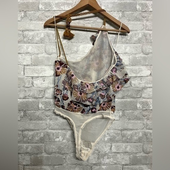 FREE PEOPLE | Intimately Day Date Bodysuit in Pink Plum Combo-size small‌ - Picture 8 of 15